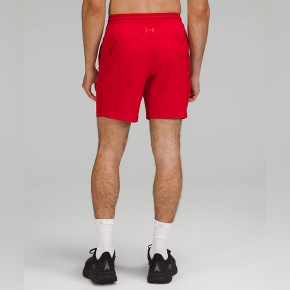 LULULEMON - Men’s Red Pace Breaker Linerless Short 7”, Team Canada Collection XL - Picture 6 of 6